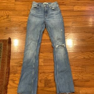 Zara high rise flare jeans